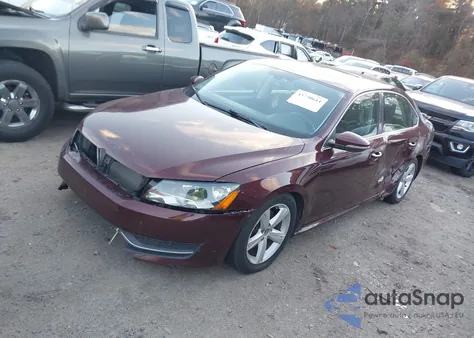 2012 Volkswagen Passat 2.5L Se from USA, damaged, VIN 1VWBP7A37CC037696